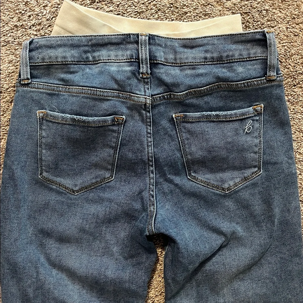 BLANQI Women’s Blue Denim‎ Light Wash Ankle Maternity Jeans Size 4